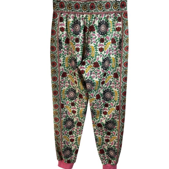 Alice + Olivia Floral Jogger Pants Drawstring Sz S Flower Pot Boho Bloomcore - Picture 4 of 6